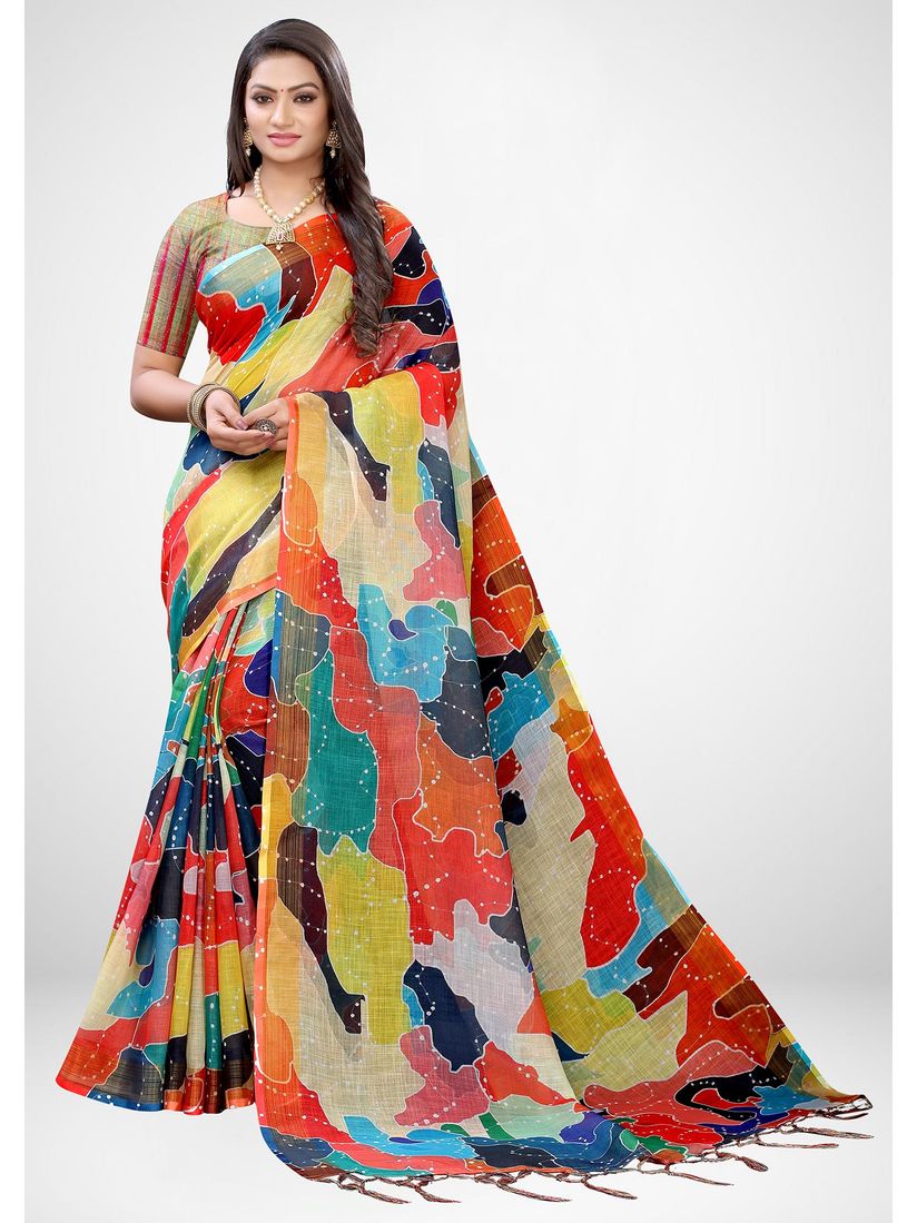 latest printed sarees