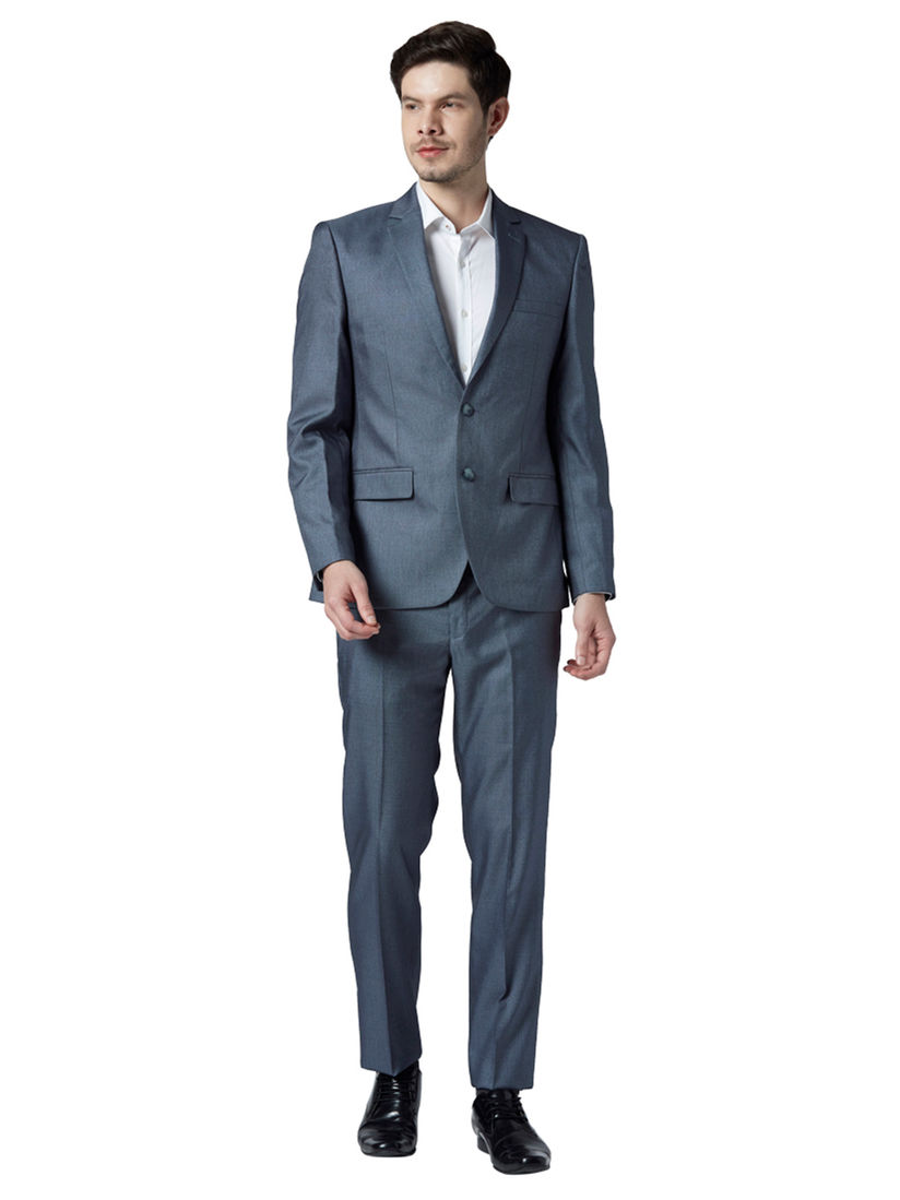 Buy Park Avenue Dark Blue Solid Two 