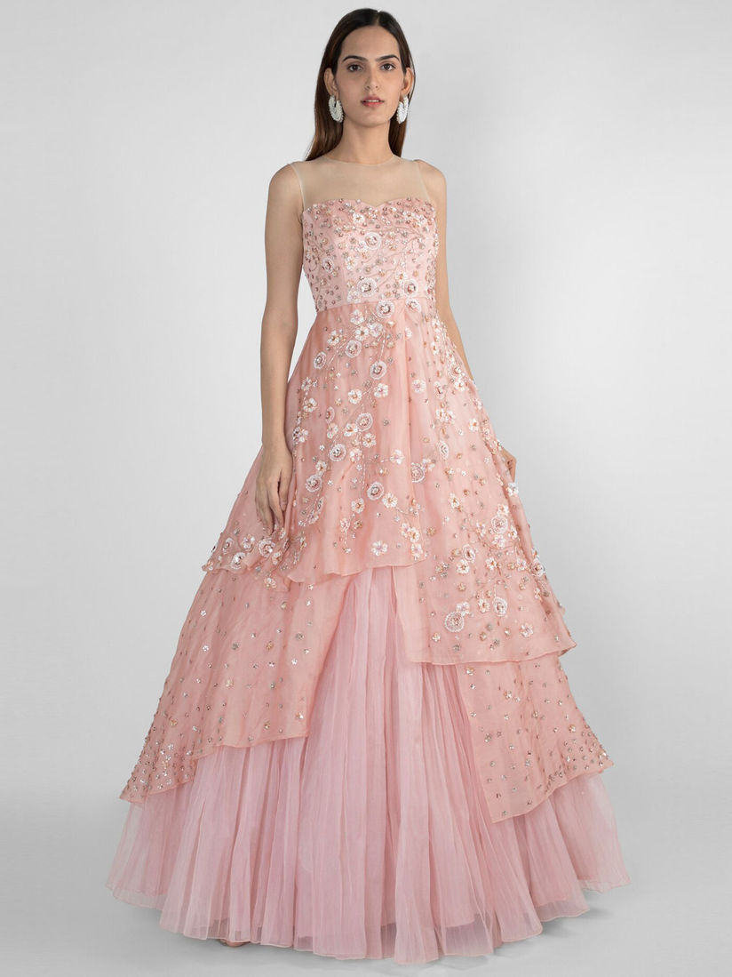 Pink Peacock Couture Ethnic Dresses 