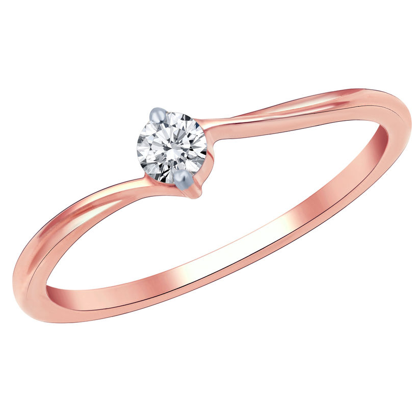 Peora Rings Buy Peora 925 Sterling Silver Rose Gold Plated Classic Proposal Solitaire Cz Ring Online Nykaa Fashion