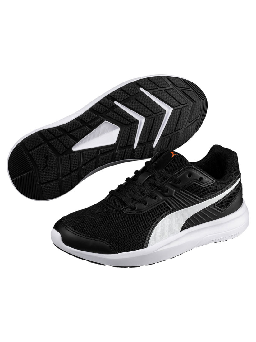 puma black mesh sports shoes