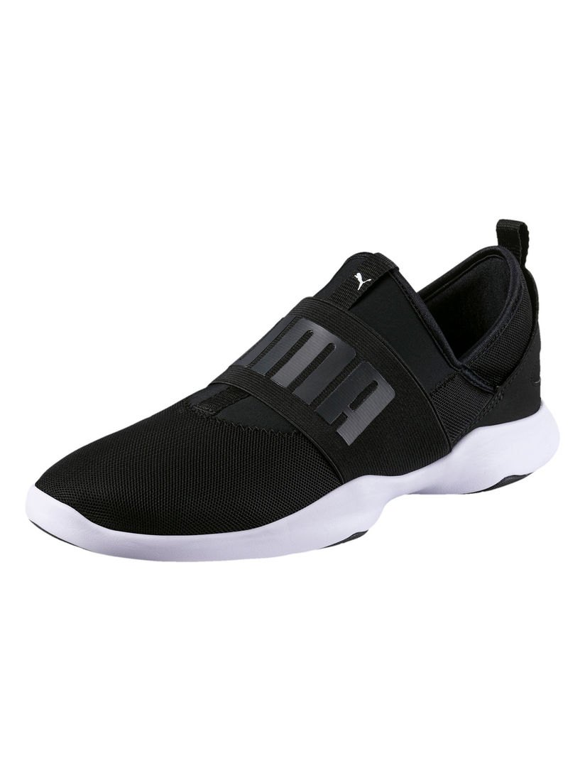 puma plain black shoes