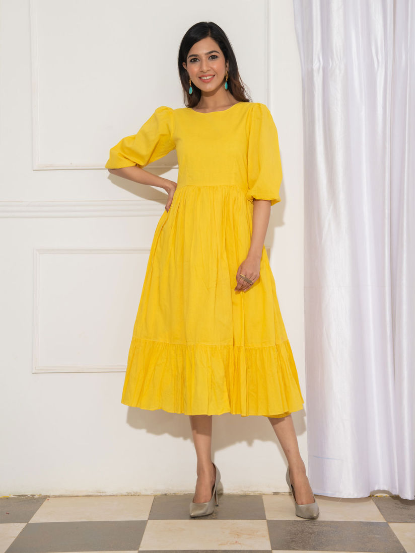 yellow cotton dress