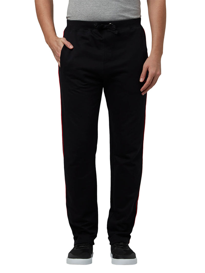 solid black track pants
