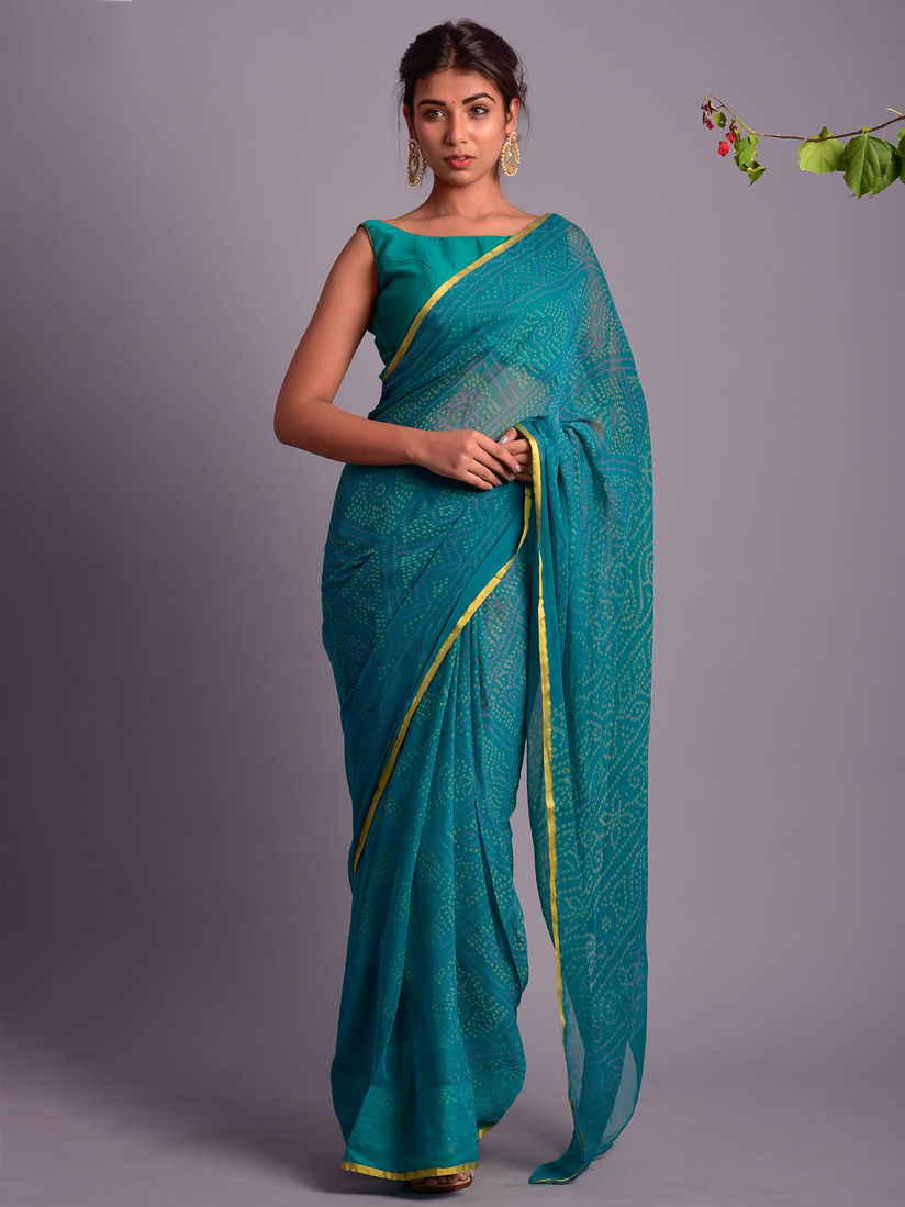Saree with stitched blouse online shopping clearance