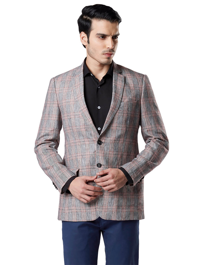 raymond printed blazer
