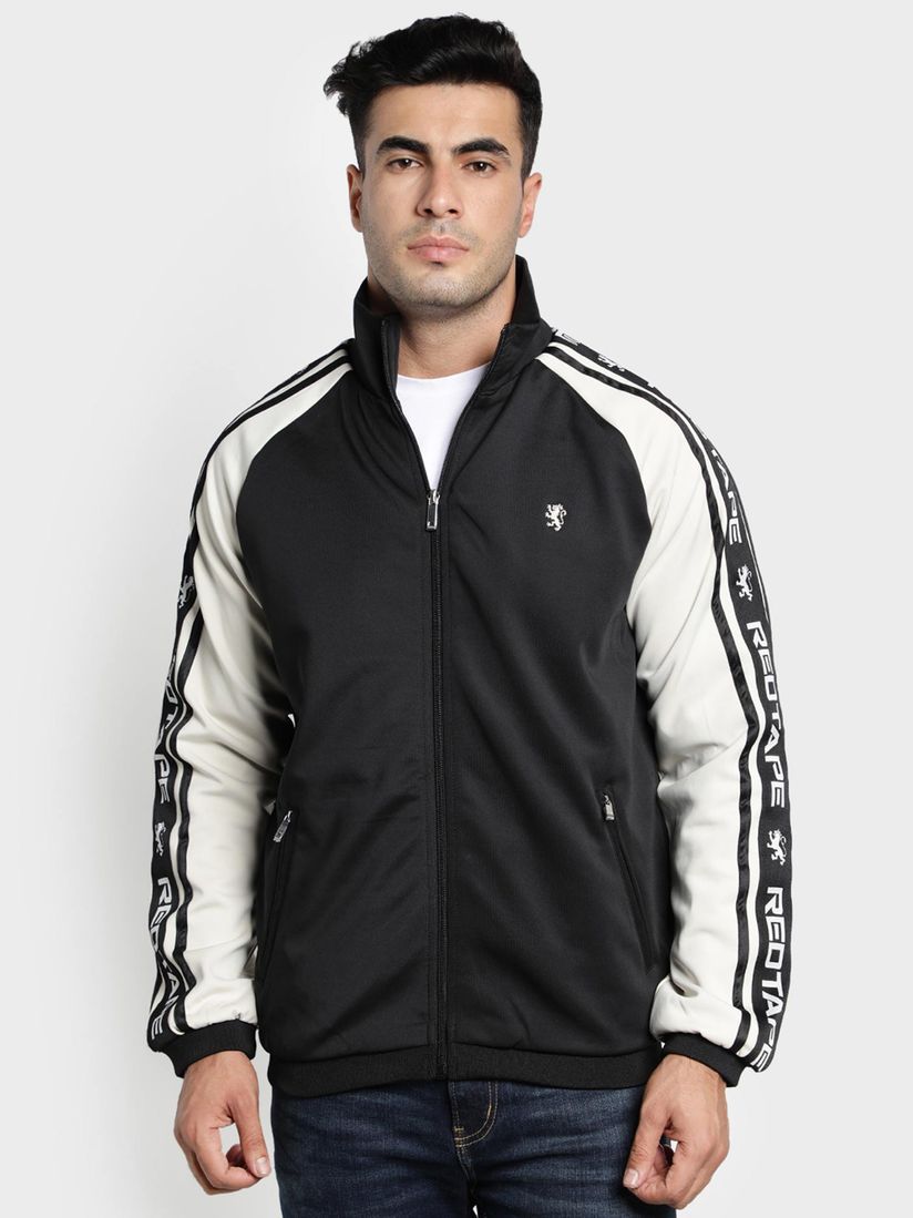 red tape black jacket