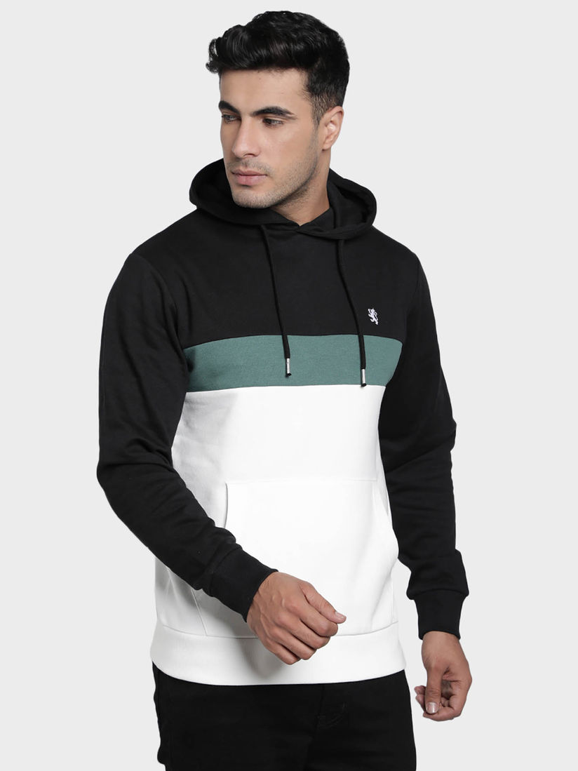 navy blue and white sweatshirt