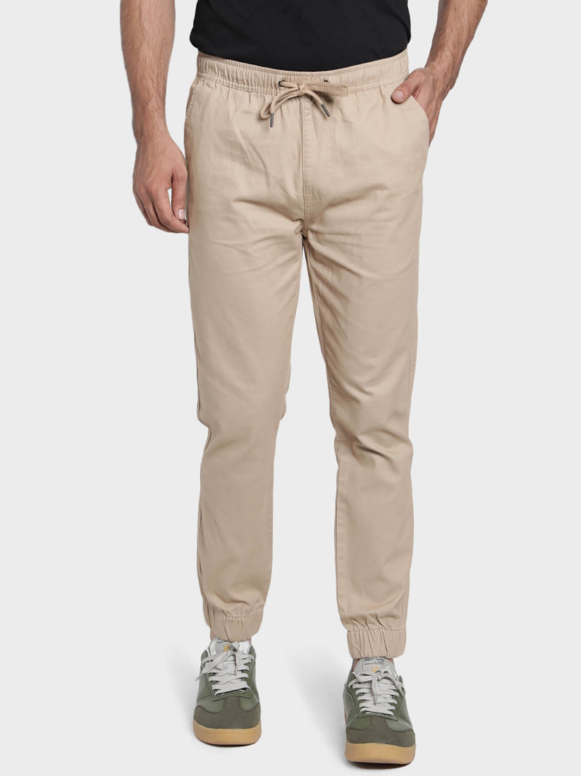 Regular fit solid joggers Clearance