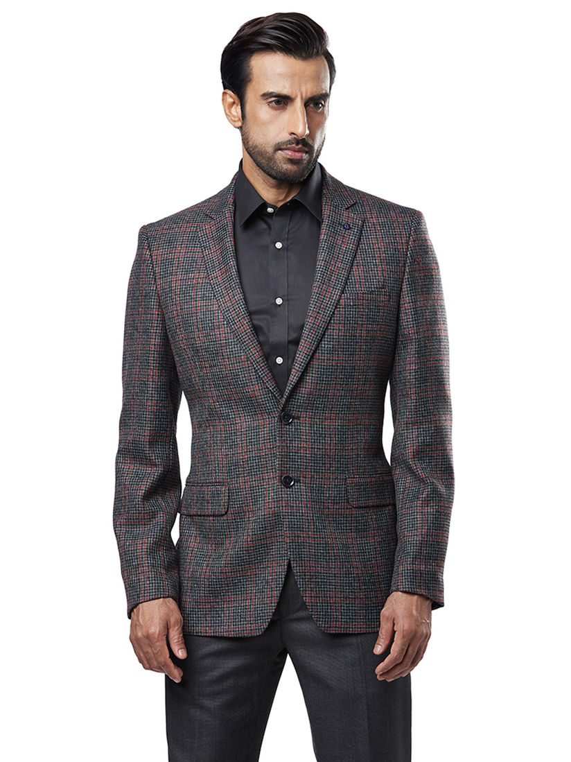 raymond check coat pant