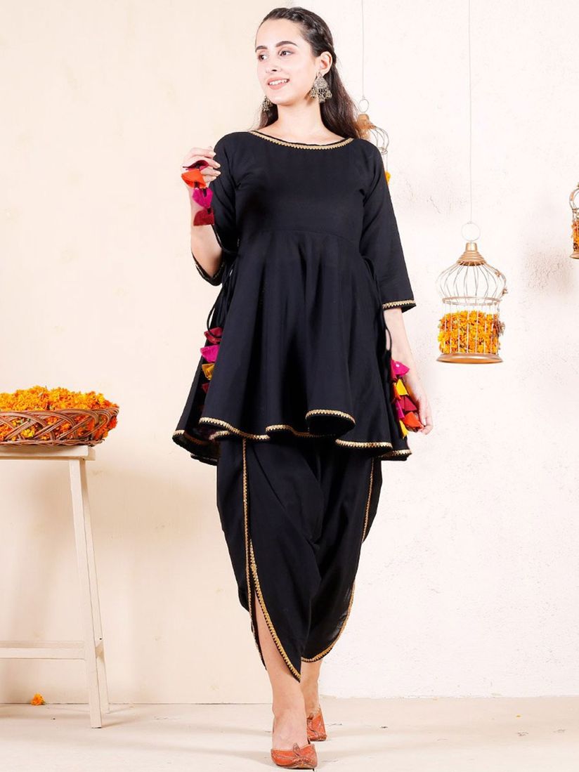 Peplum frock with dhoti clearance