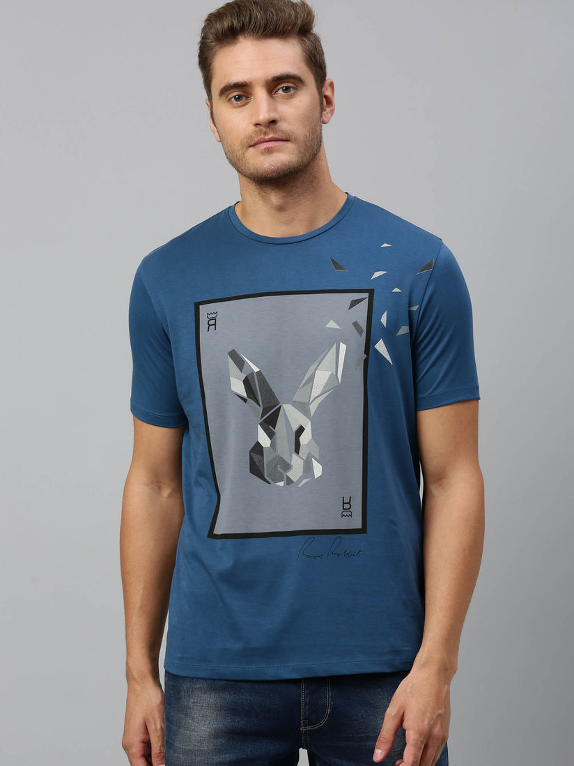 Rare Rabbit T Shirts Buy Rare Rabbit Blue Printed T Shirt Online Nykaa Fashion Also find here related product comparison | id: nykaa fashion