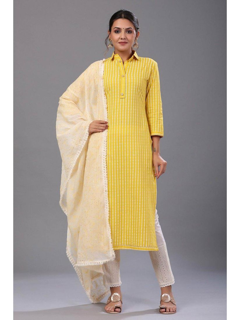 yellow unstitched suit