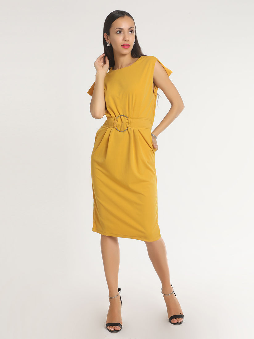yellow wiggle dress