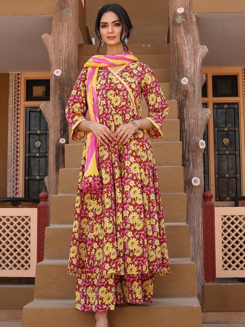 floral anarkali suits