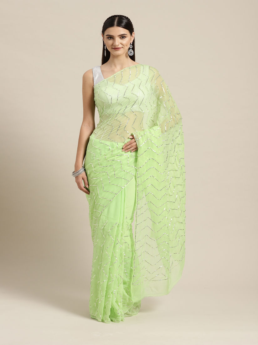 Geroo Jaipur Sarees Buy Geroo Jaipur Pista Green Chiffon Gota Saree With Blouse Piece Online Nykaa Fashion At suta, we take pride in the array of fashionable sustainable saree designs that we provide.