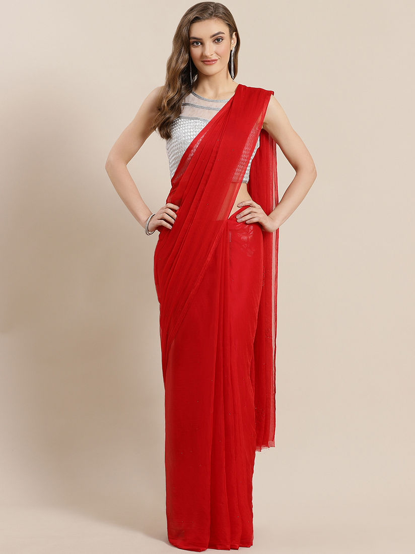 Geroo Jaipur Sarees Buy Geero Jaipur Red Mukesh Work Chiffon Saree Without Blouse Online Nykaa Fashion It is also extremely versatile as it can be successfully incorporated into any look. geroo jaipur red mukesh work chiffon saree without blouse