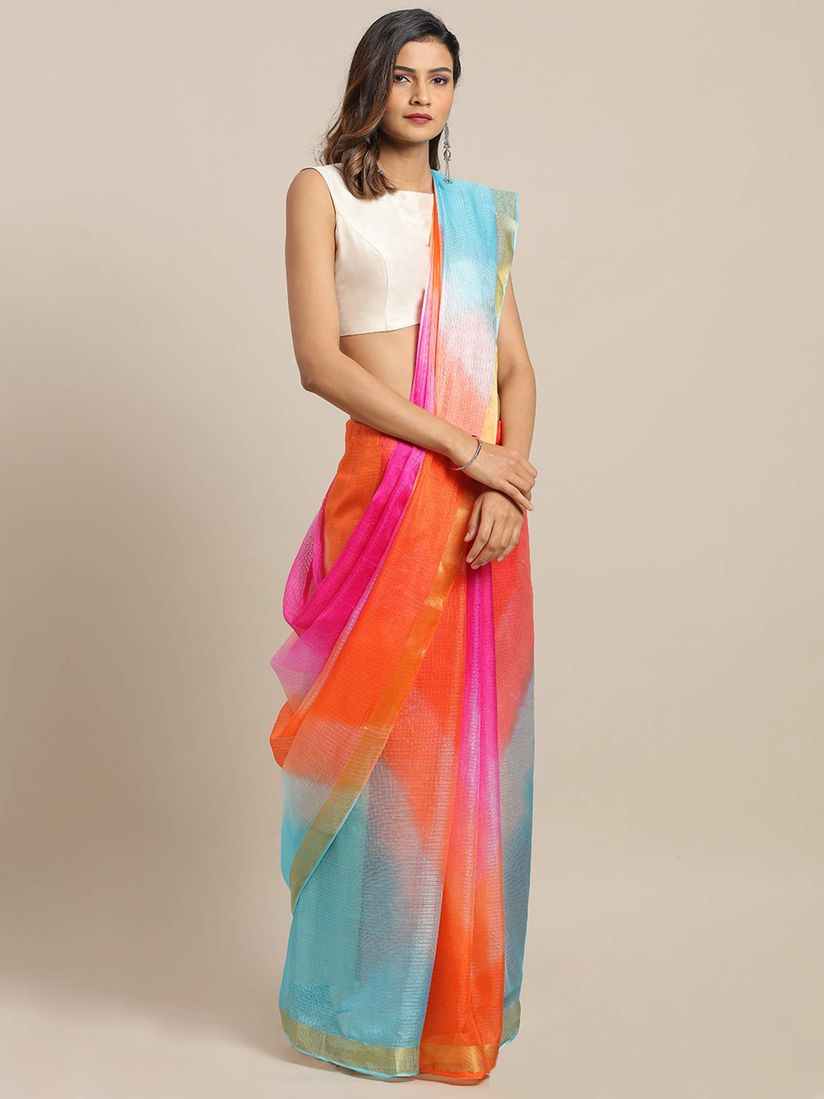silk multicolor saree