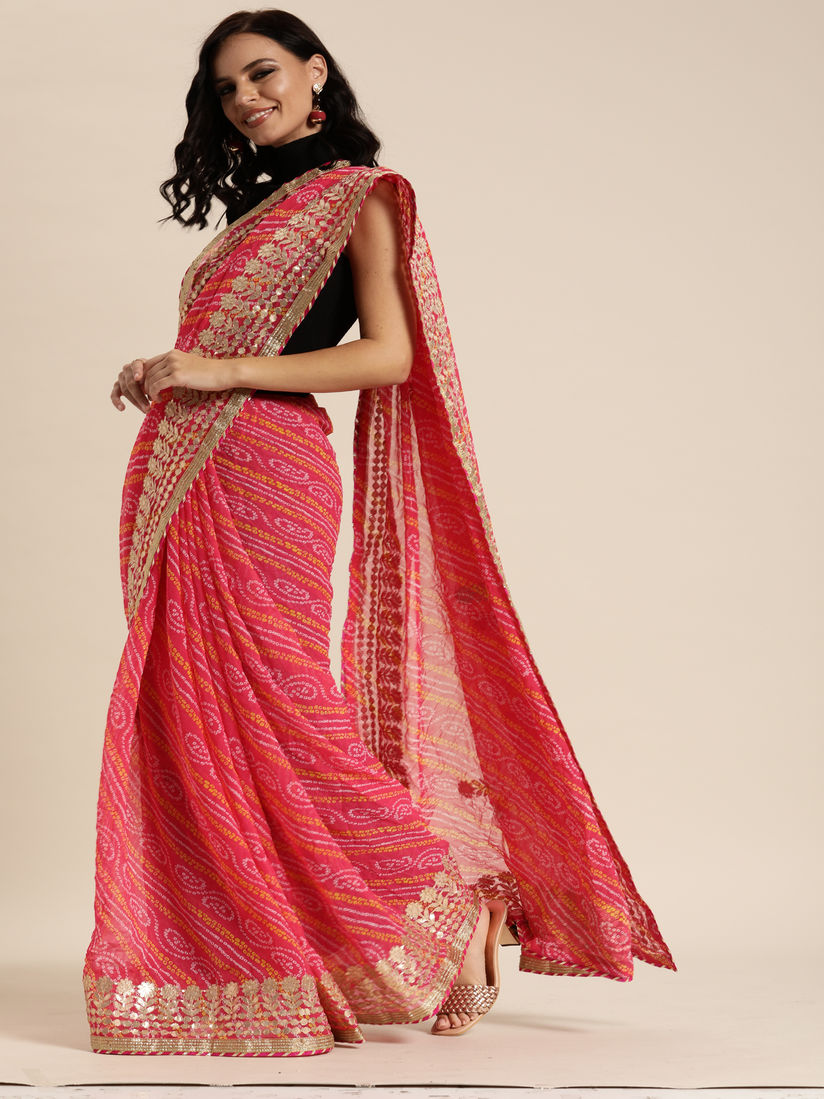 Buy bandhani saree online clearance