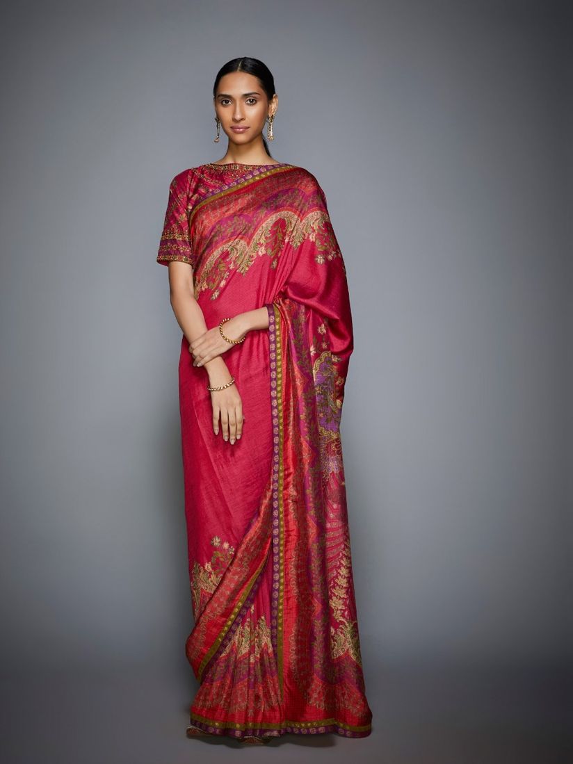 Ri Ritu Kumar Sarees Buy Ri Ritu Kumar Red Fuchsia Embroidered Saree With Unstitched Blouse Online Nykaa Fashion By creating an account, you agree to ritu kumar online terms of service & privacy policy.