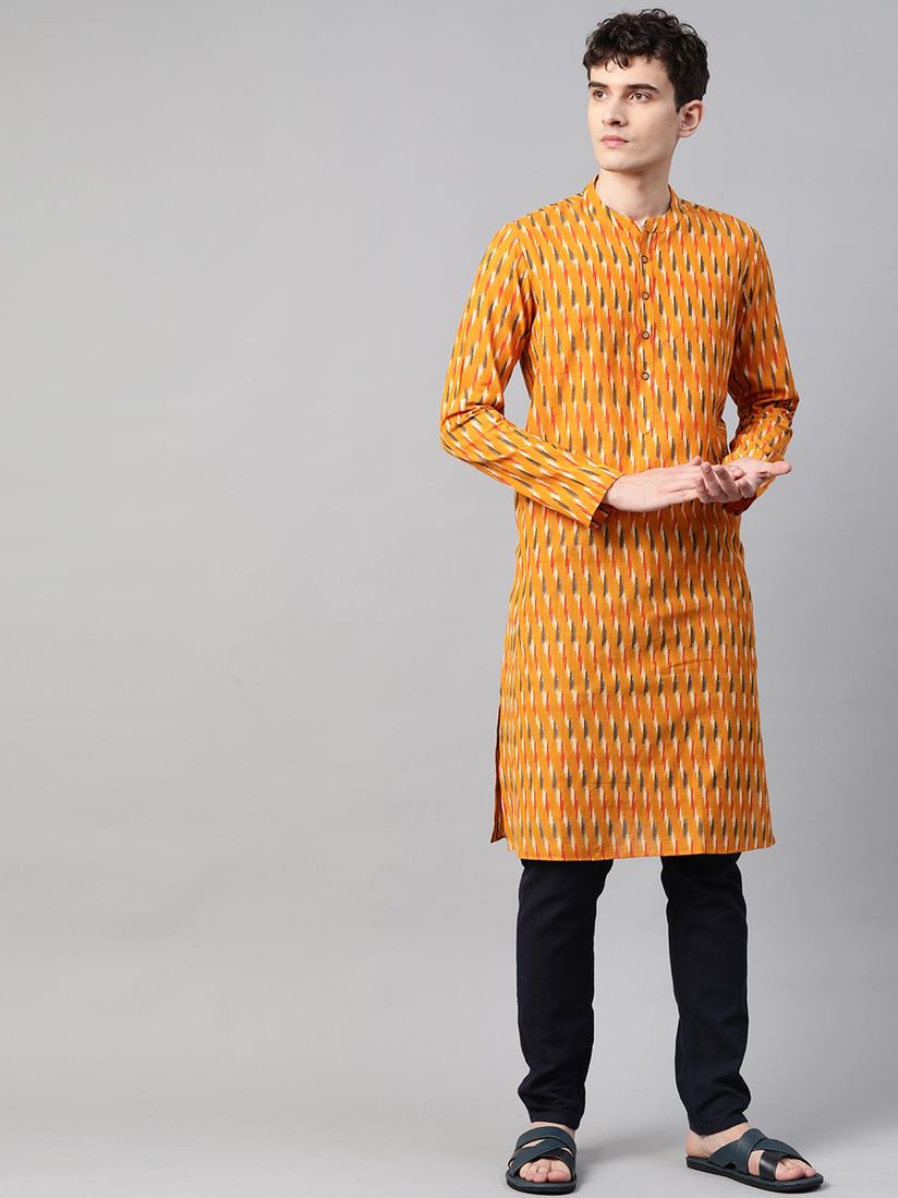 ikkat kurta designs