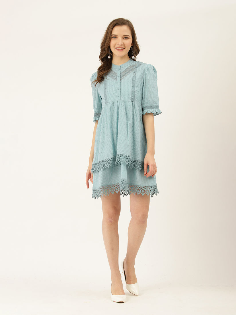 Label Ritu Kumar Dresses Buy Label Ritu Kumar Blue Short Dress Online Nykaa Fashion Indian gauze dress by ritu kumar for roshafi this indian cotton dress is in a muted beige, white, soft oxblood red and sage green colourway. label ritu kumar blue short dress