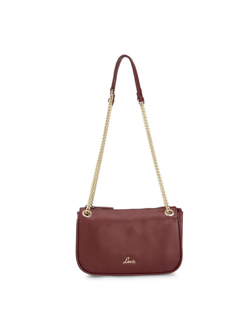 maroon sling bag
