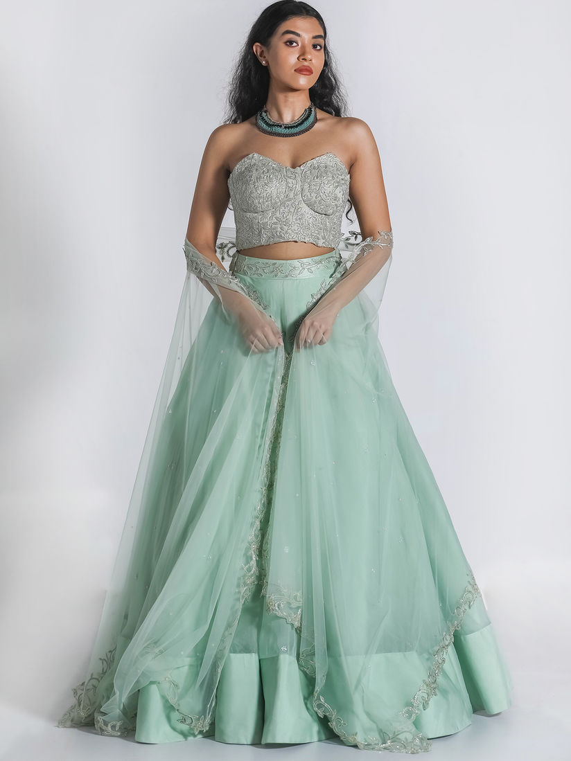 strapless lehenga