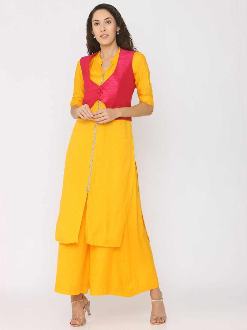 Shades Salwar Suits And Sets Buy Shades Yellow Straight Gotta Kurti With Palazzo And Pink Koty Online Nykaa Fashion Linear icon set with beekeeper. shades yellow straight gotta kurti with palazzo and pink koty