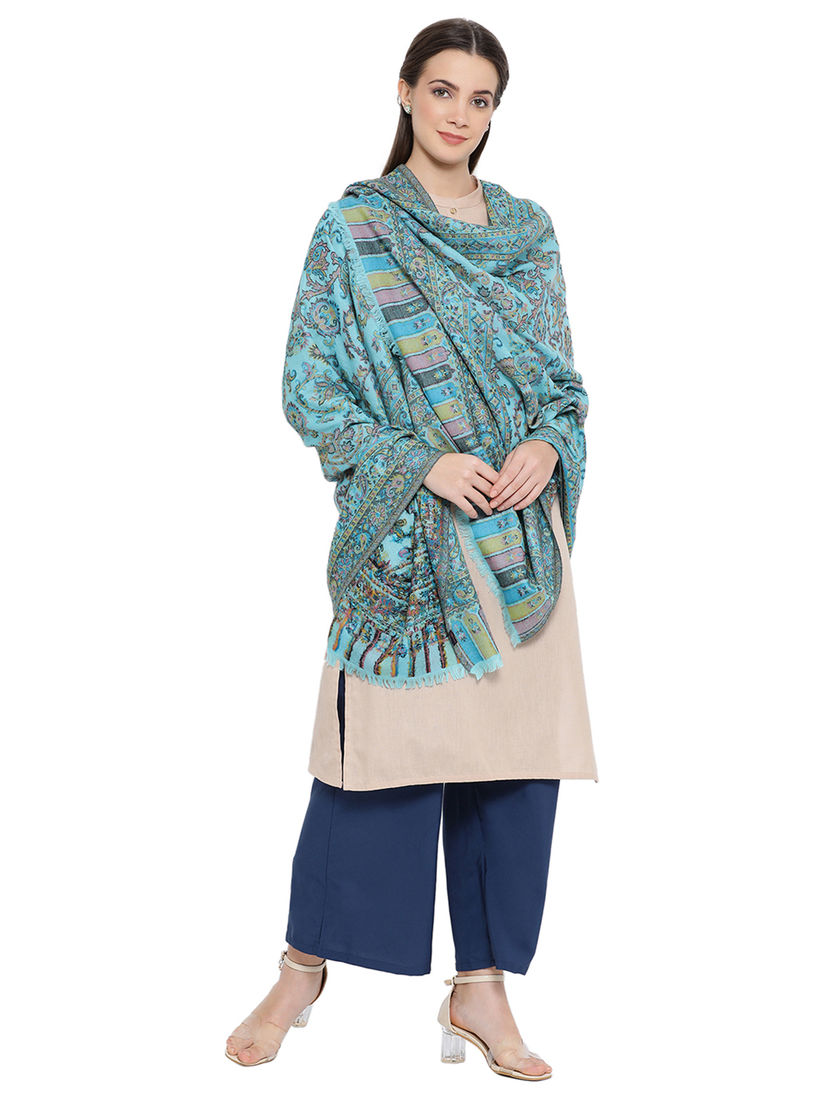 Shingora Shawls Shingora Turquoise Blue Floral Kani Woolen Shawl Online Nykaa Fashion Ludhiana, punjab 1st floor, uphar collection, city office, chaura bazar, near chowk sarafan ludhiana. shingora turquoise blue floral kani woolen shawl