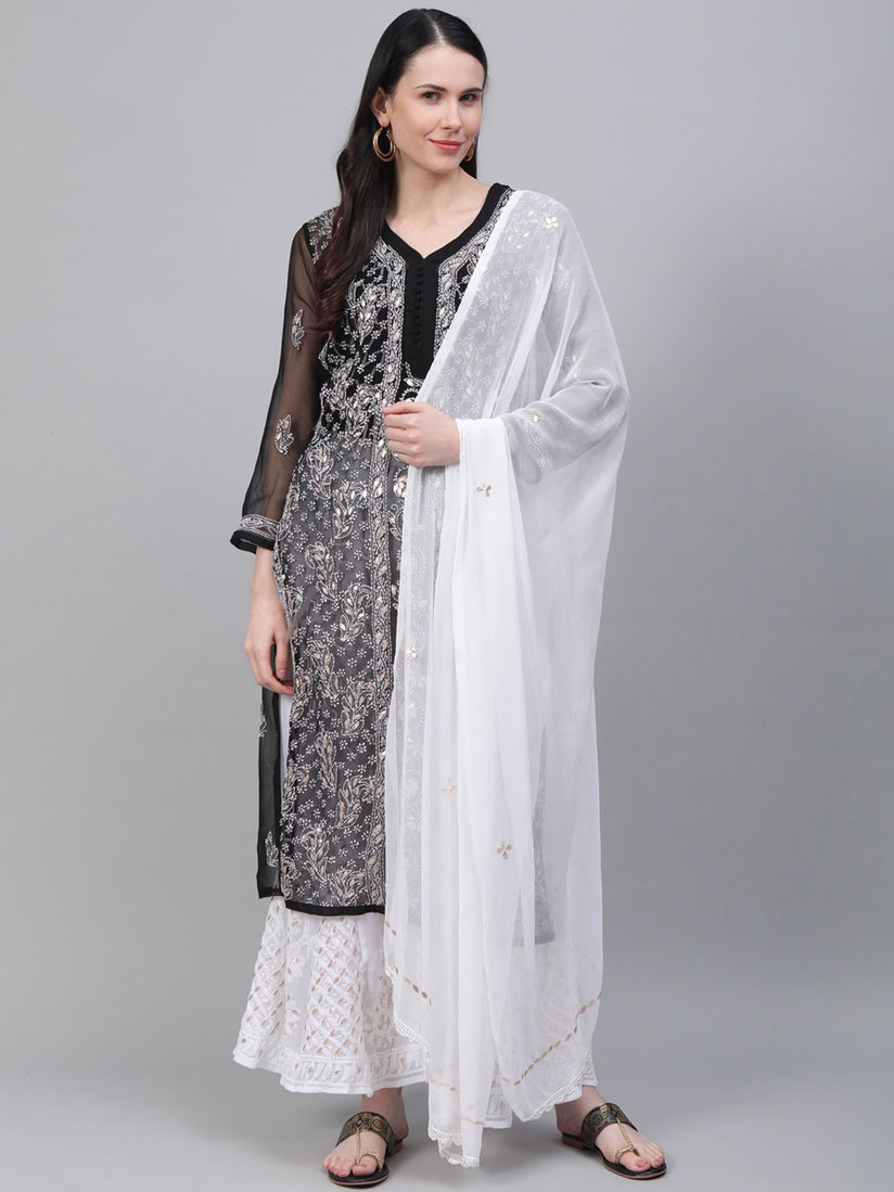 Chikankari suit set online clearance
