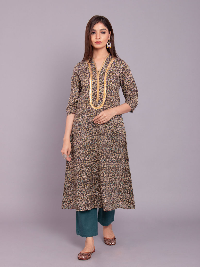 Ajrakh printed kurtis Clearance