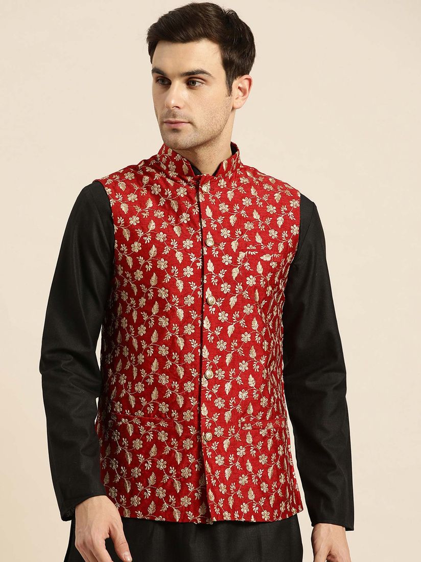 red colour modi jacket