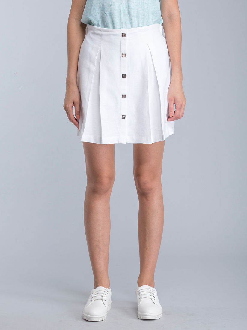 White cotton skort clearance