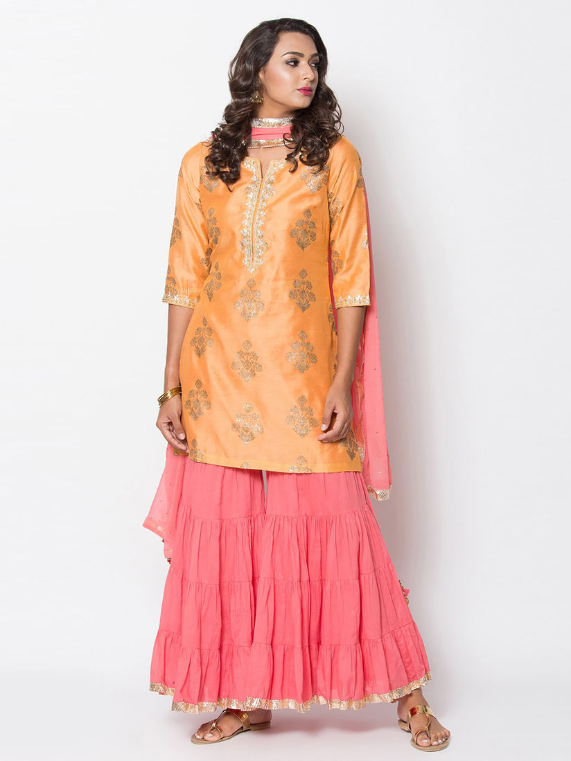 Orange sharara pants Clearance