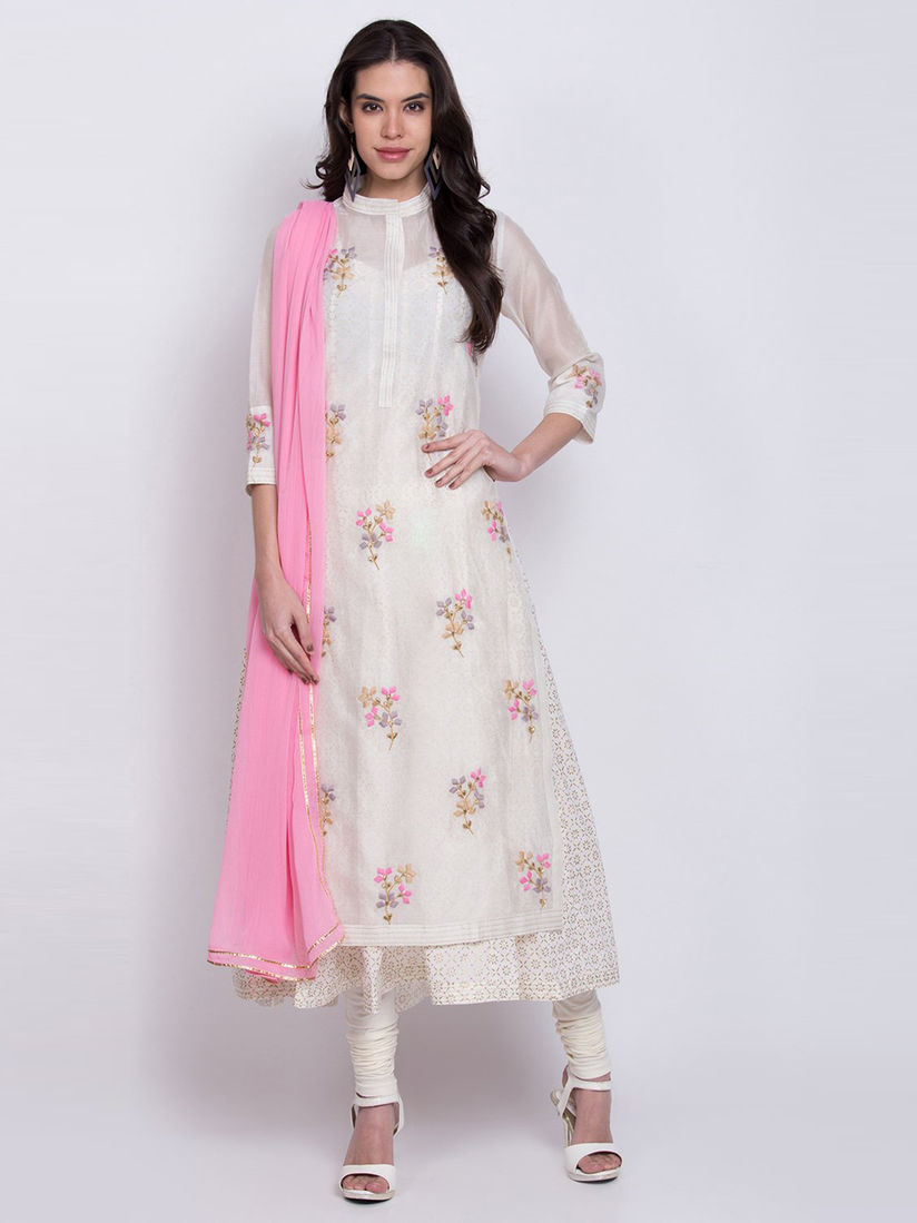 biba white salwar suit