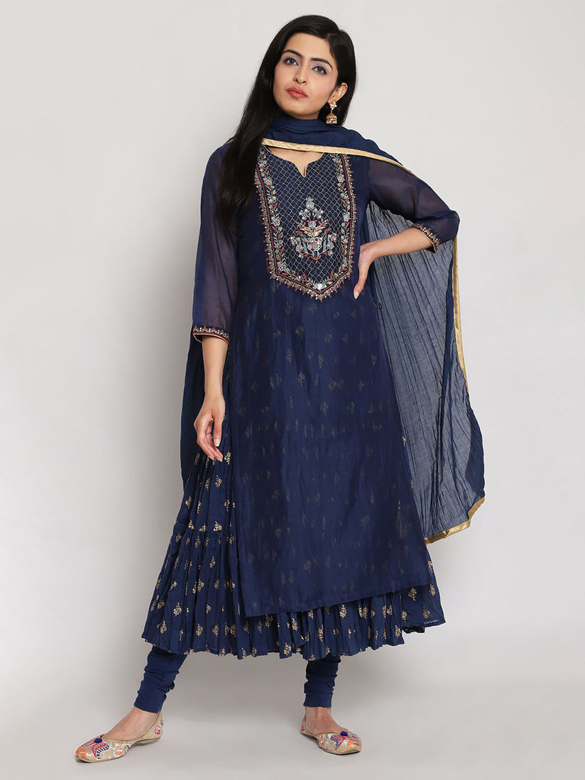 Biba navy blue kurta clearance