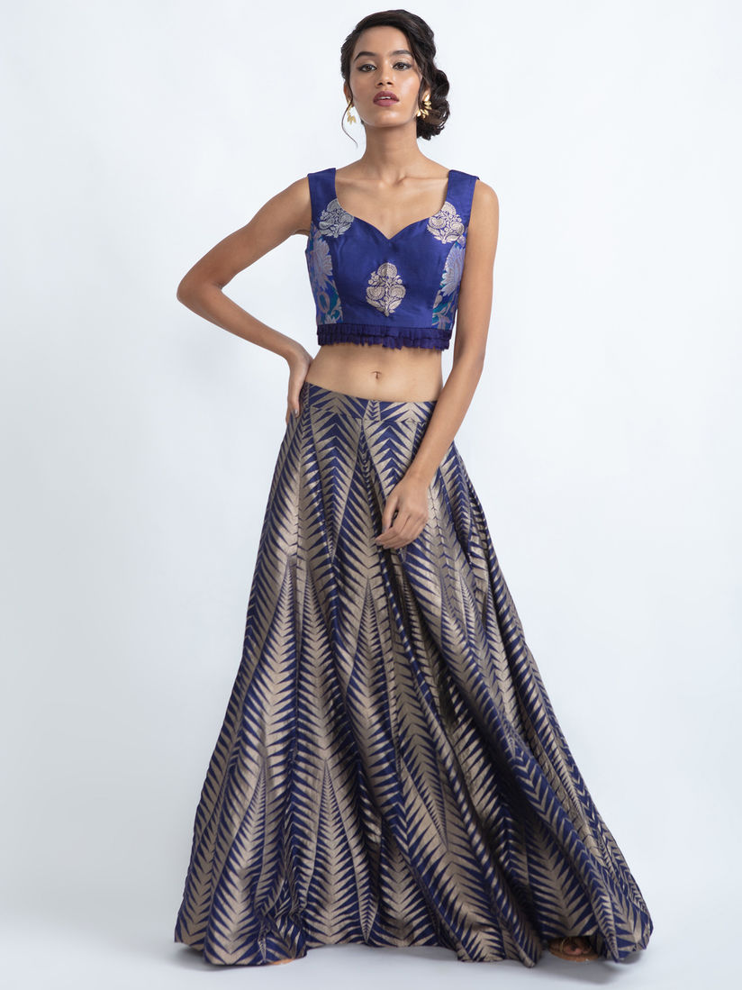 Banarasi silk skirt online clearance