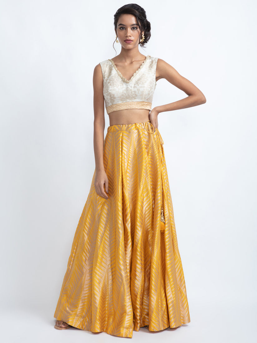 Banarasi silk skirt online clearance