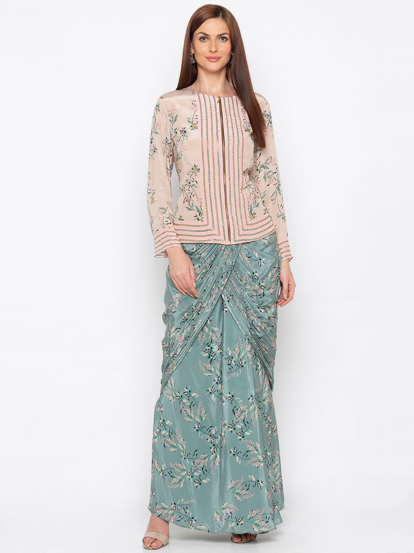 Soup By Sougat Paul Sets Buy Soup By Sougat Paul Pink Printed Jacket With Drape Skirt Set Of 2 Online Nykaa Fashion The colourful show was replete with creative designs and sparkling colour elements. soup by sougat paul pink printed jacket with drape skirt customisable set of 2