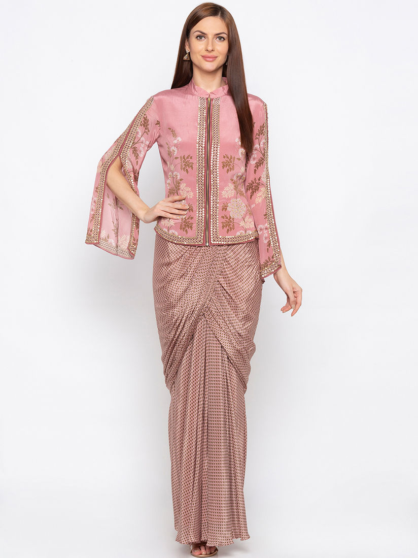 Soup by sougat paul pink printed dress clearance