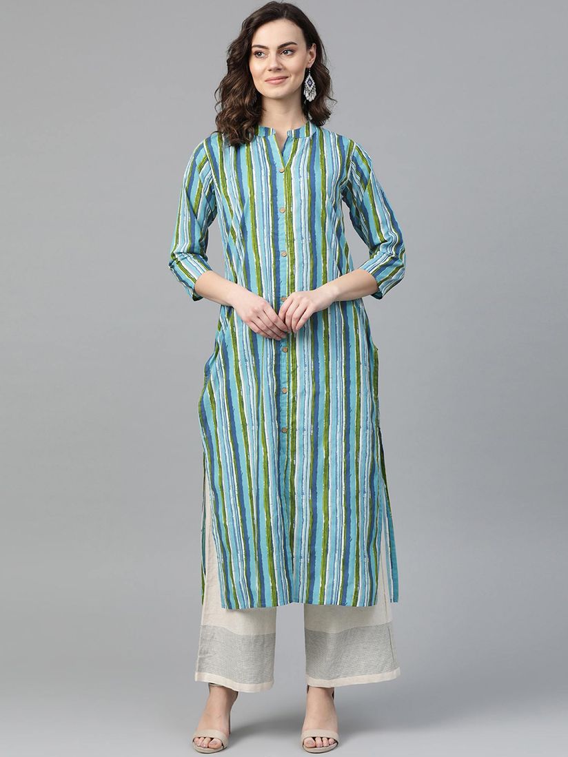 kurti with stripes