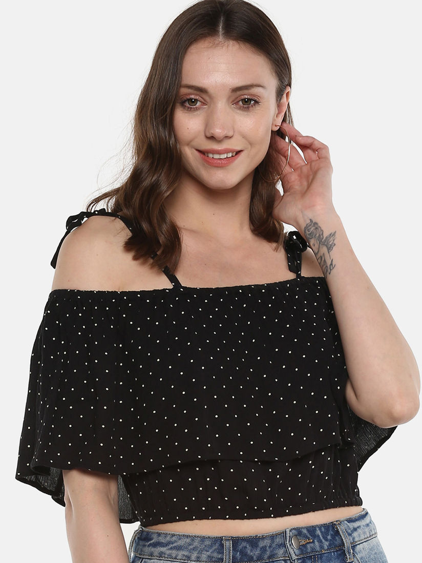 white bardot top with straps