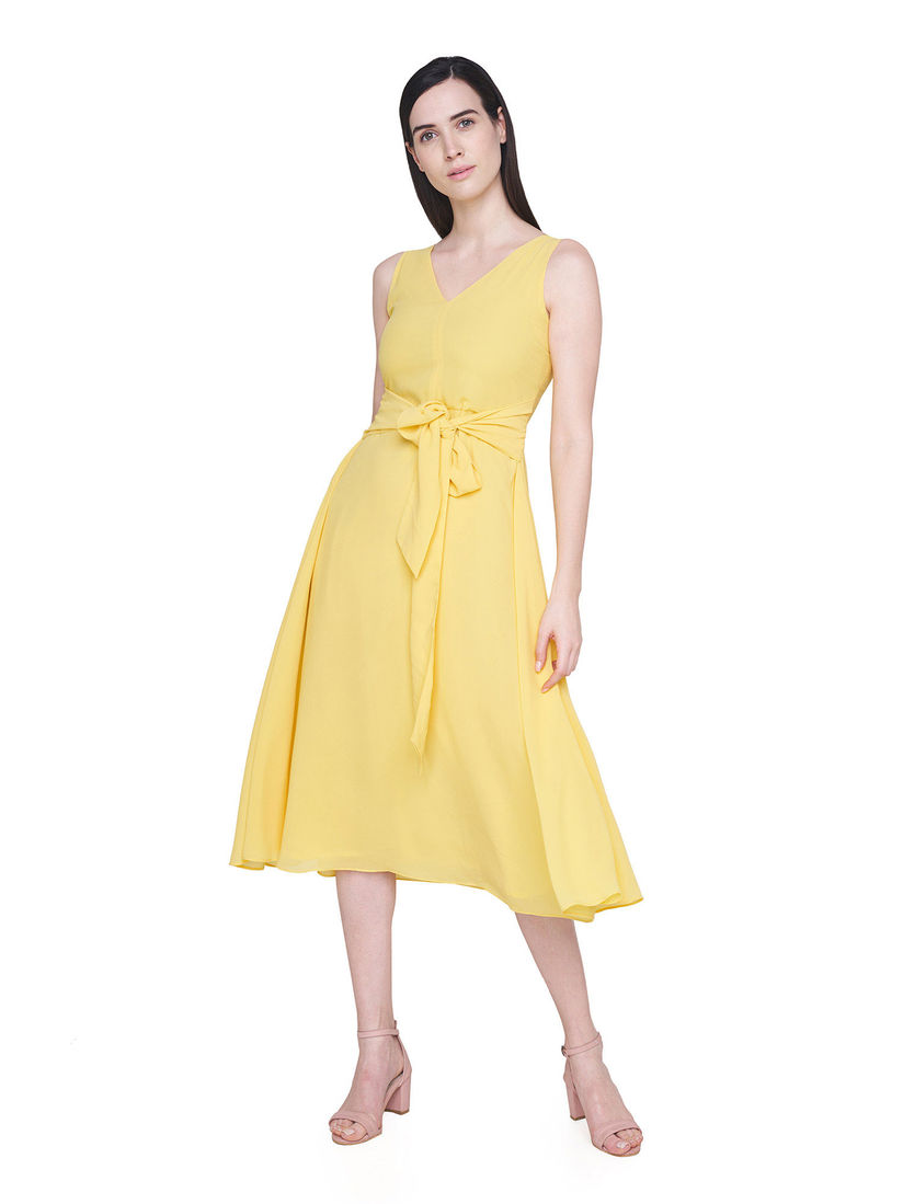 Solid yellow dress clearance