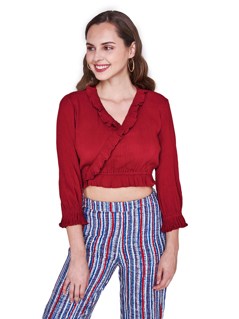Global Desi Shirts Tops And Crop Tops Buy Global Desi Red Ruffled Solid Crop Top Online Nykaa Fashion Sign up for desi minimals newsletter to receive information about new arrivals, discounts, special.