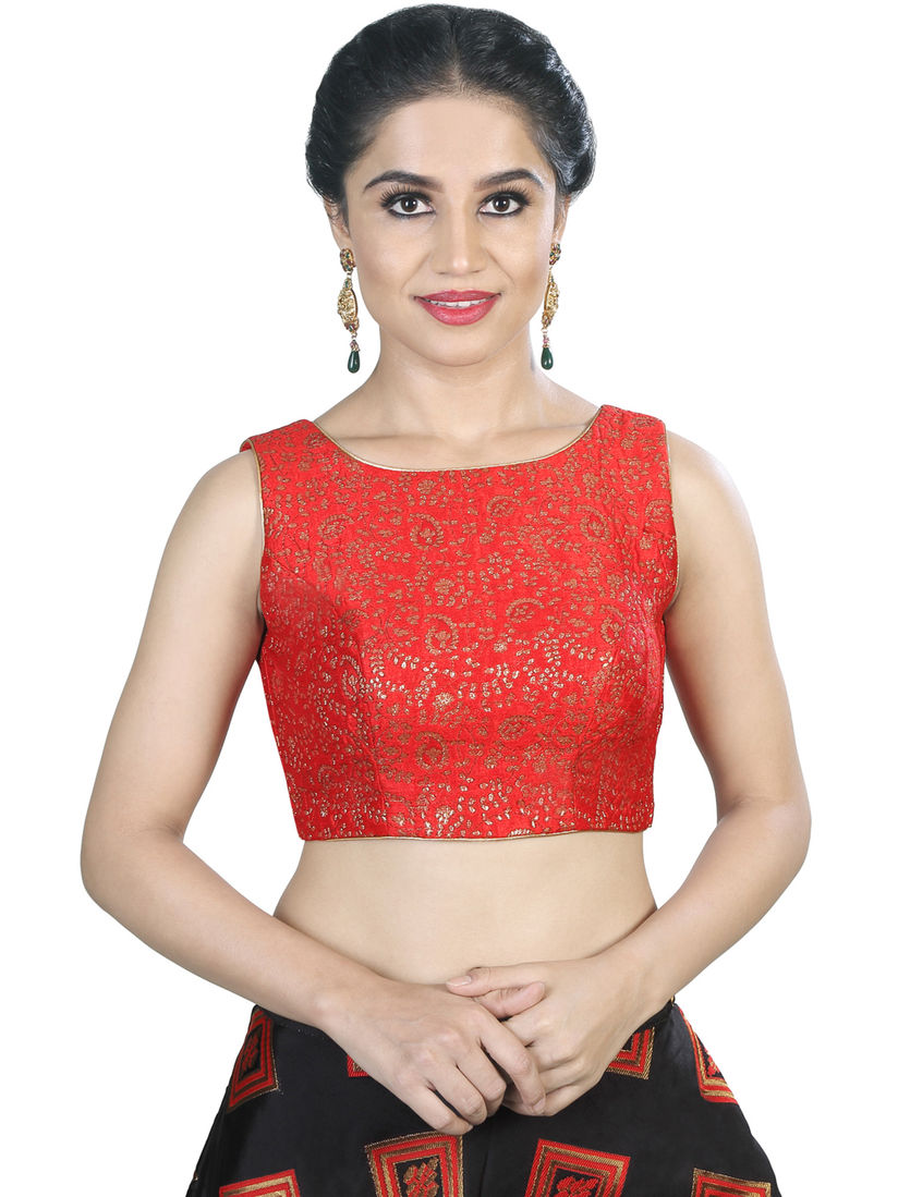 Red blouse online clearance