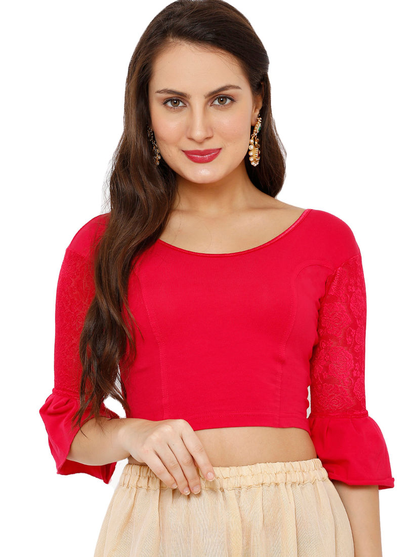 Salwar Studio Blouse Buy Salwar Studio Pink Cotton Lycra