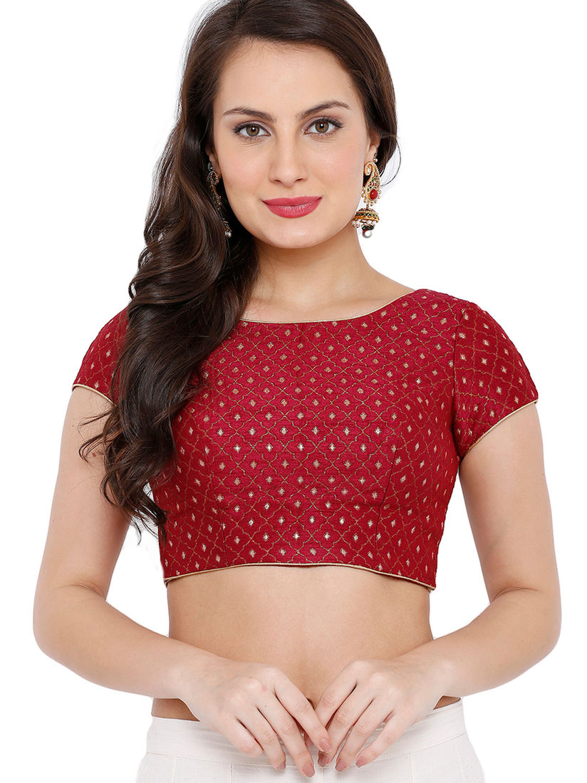 Maroon blouse online clearance