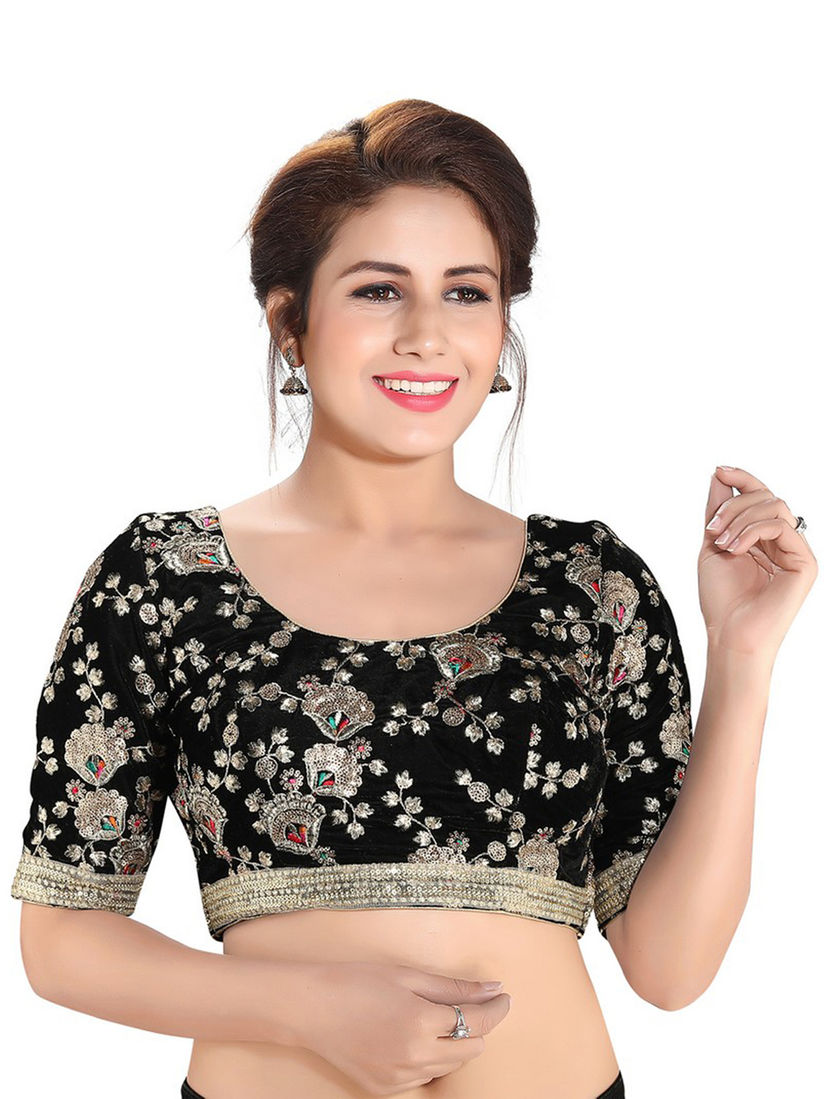 Readymade black blouse online Clearance