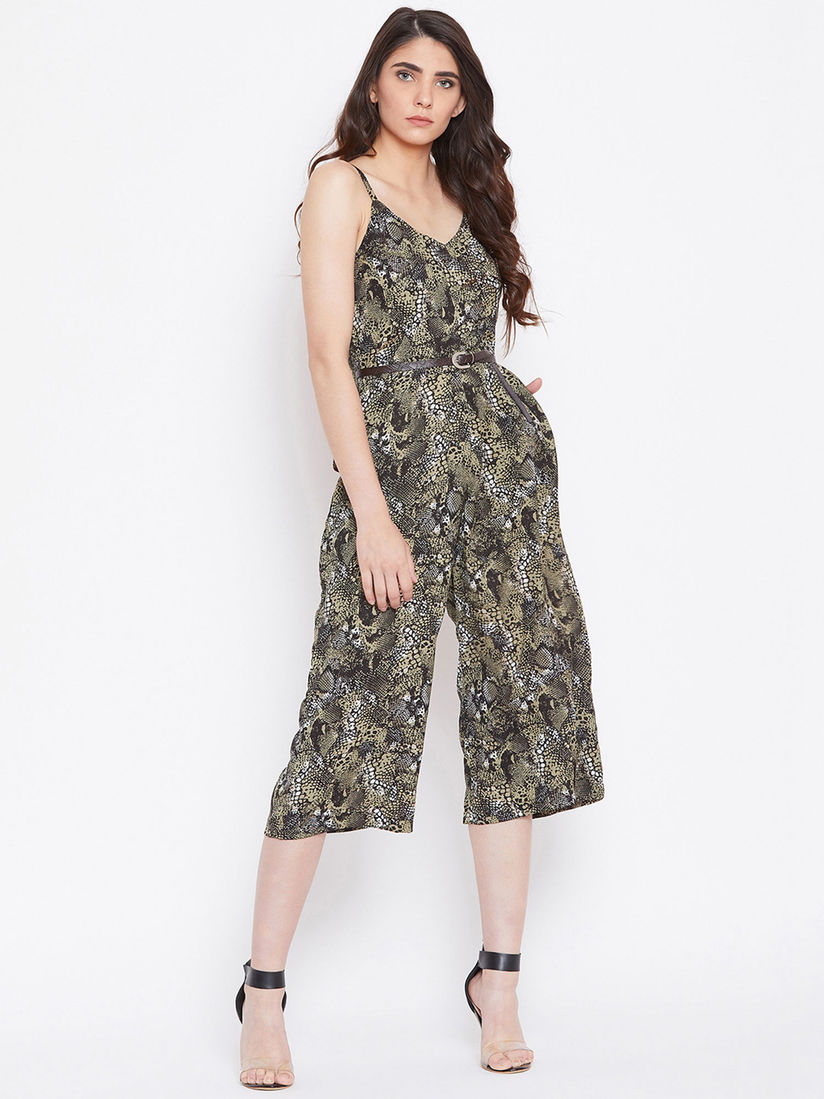 snake pattern jumpsuit